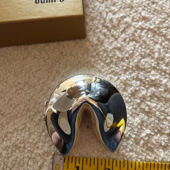 Unique Silver Fortune Cookie “box” in original Gumps box - Picture 2 of 7